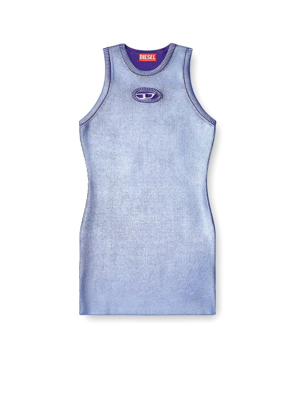 Caddix カットアウト ロゴ メタリック ミニドレス