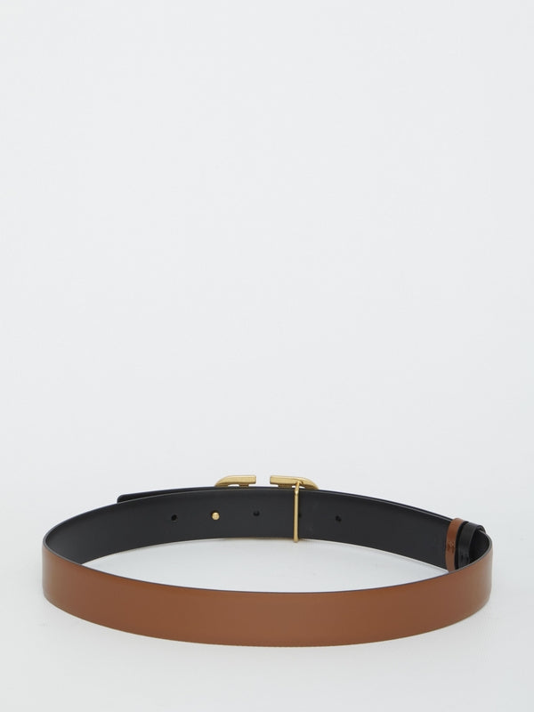 V logo reversible belt - Jente