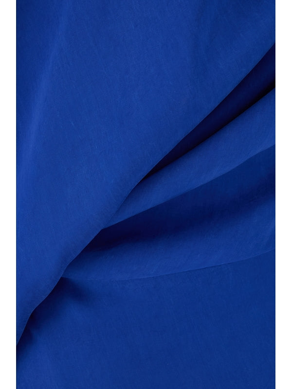 Asymmetric Drape Lyocell Mini Dress