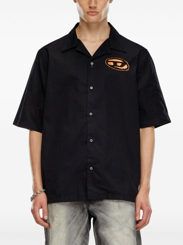 スタンコットン半袖シャツ