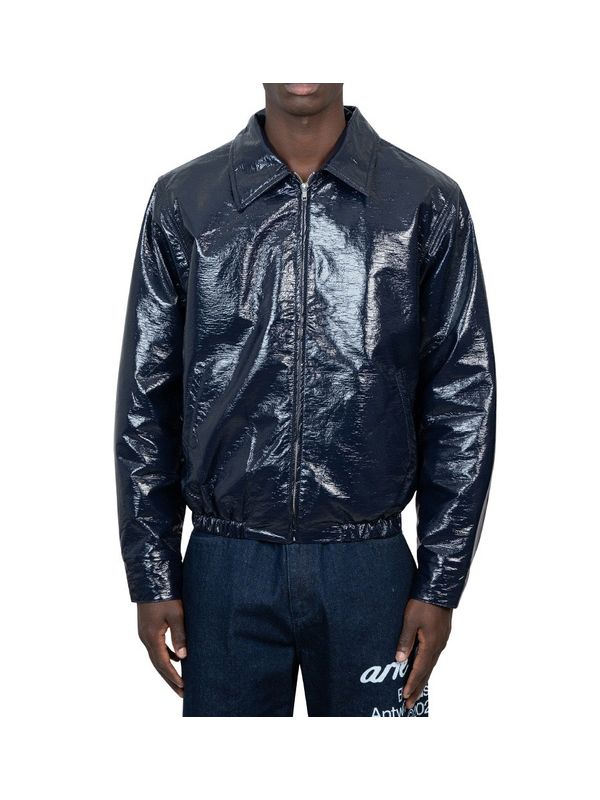 Metallic Nylon Bomber Jacket