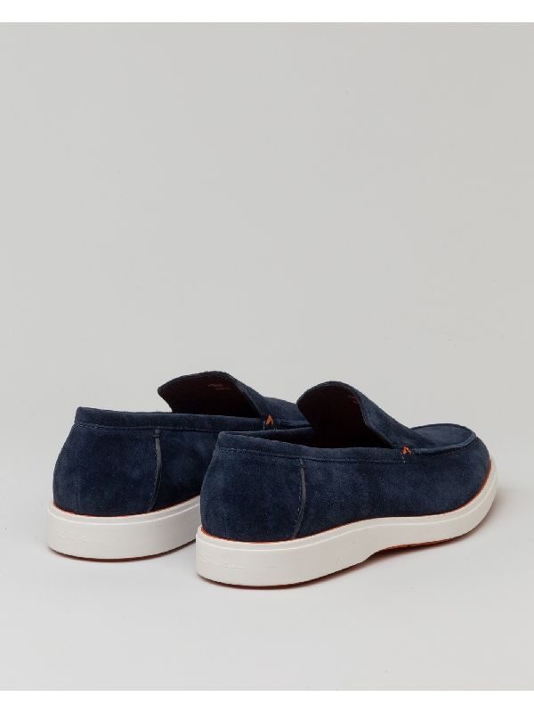 Stitch Detail Suede Loafers