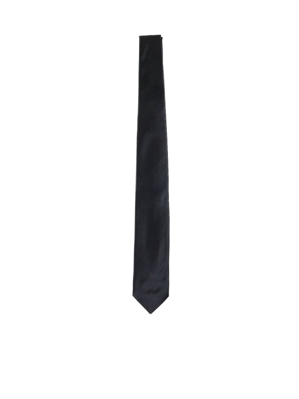 Black Wool Cashmere Necktie