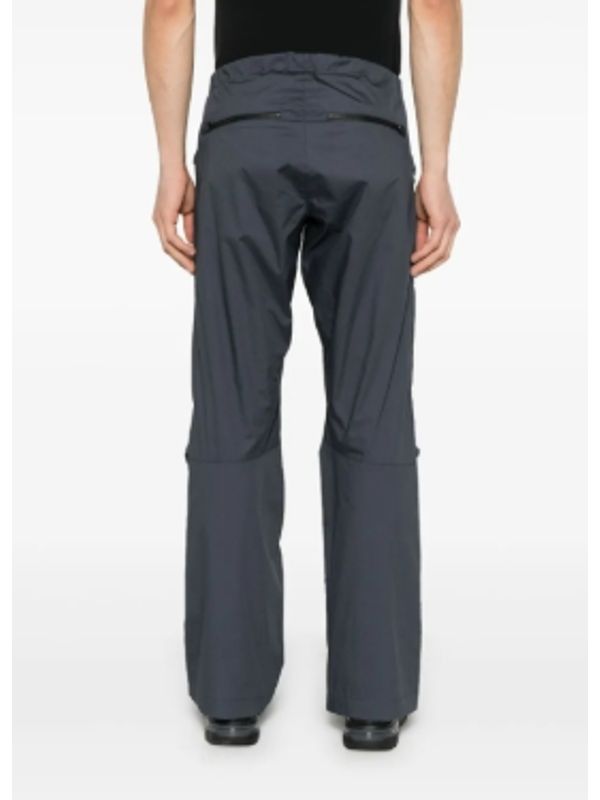 Buckle Belted Side Zip Up Cotton Pants