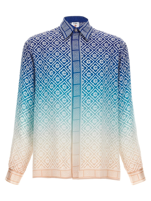 Pattern
  Printing Gradient Silk Shirt