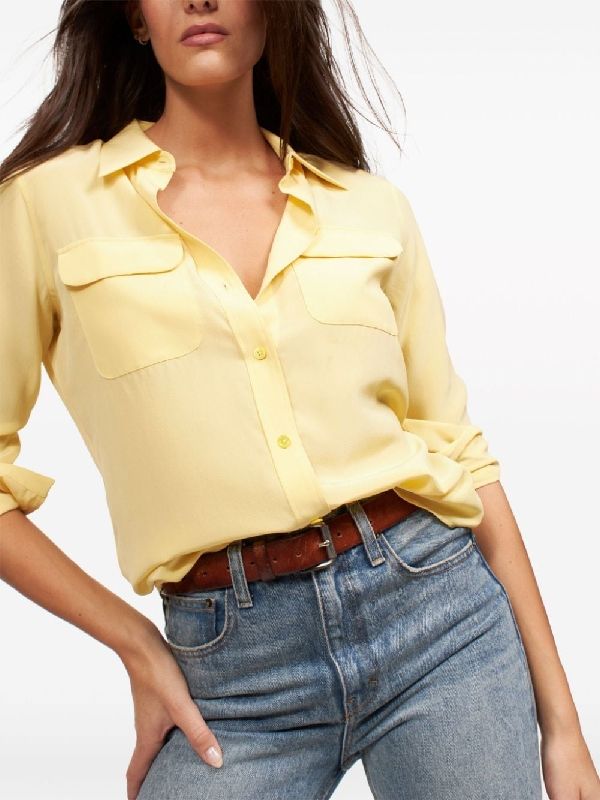 Flap Pocket
  Silk Shirt