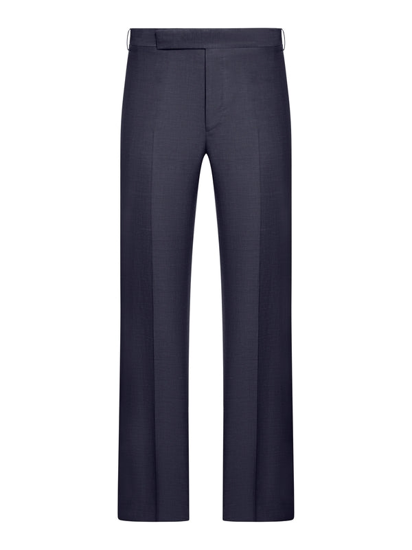 Linen Wool Blend Straight
  Tailored Pants
