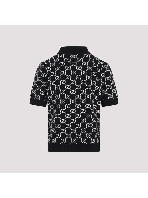 GG Logo Wool Blend Polo Shirt