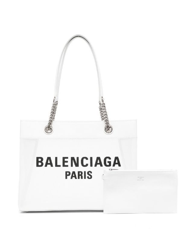 Balenciaga Duty Free Medium White Tote Bags