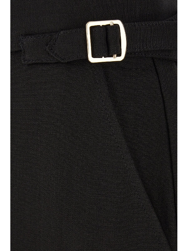 Black Side Buckle Pants