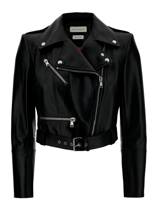 Alexander Mcqueen Black Biker