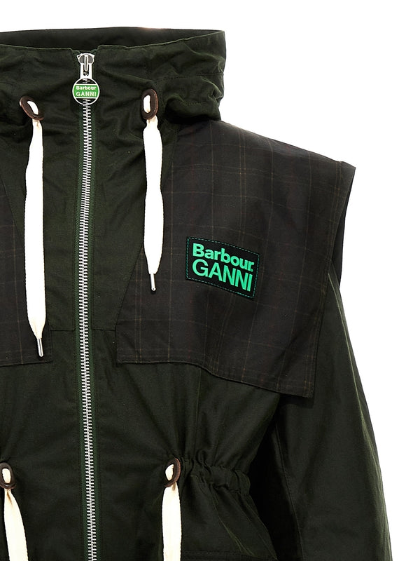 Ganni Hooded
  Wax Parka Jacket