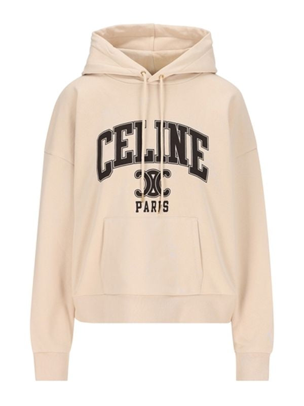 Triomphe Logo Printed Cotton Hoodie