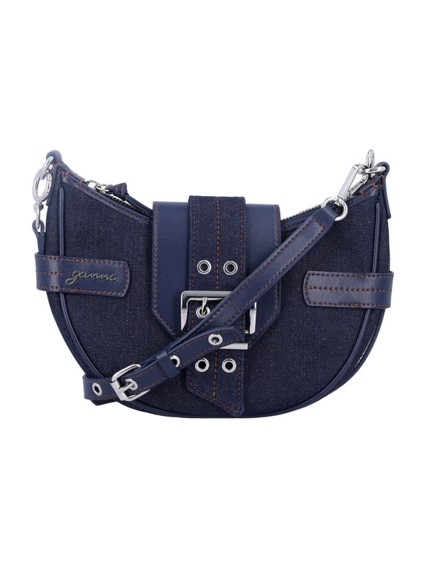 GANNI - Bucky Denim Small Shoulder Bag - Jente