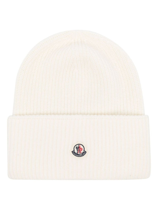 Moncler White Beanie