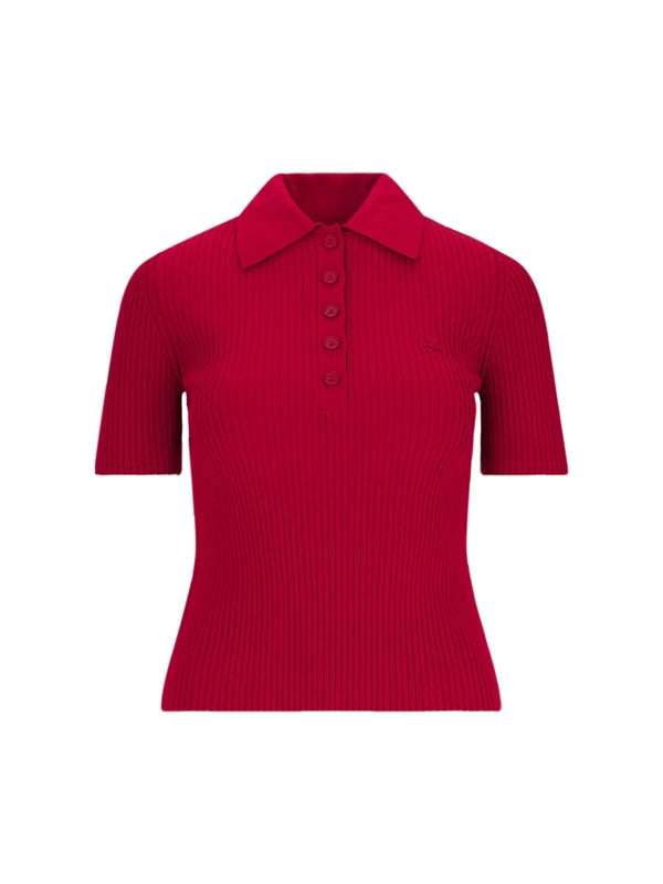 Logo Rib Short Sleeve Polo Shirt