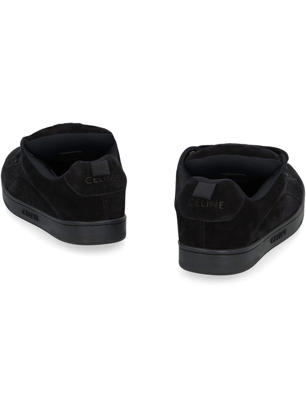 Triomphe Embossing Suede Low Top Sneakers