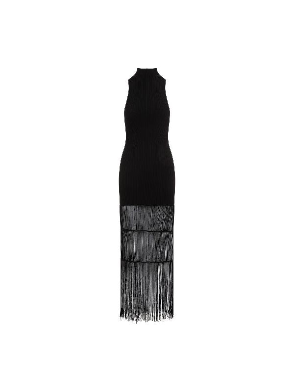 Zare Fringe Detail Long Dress