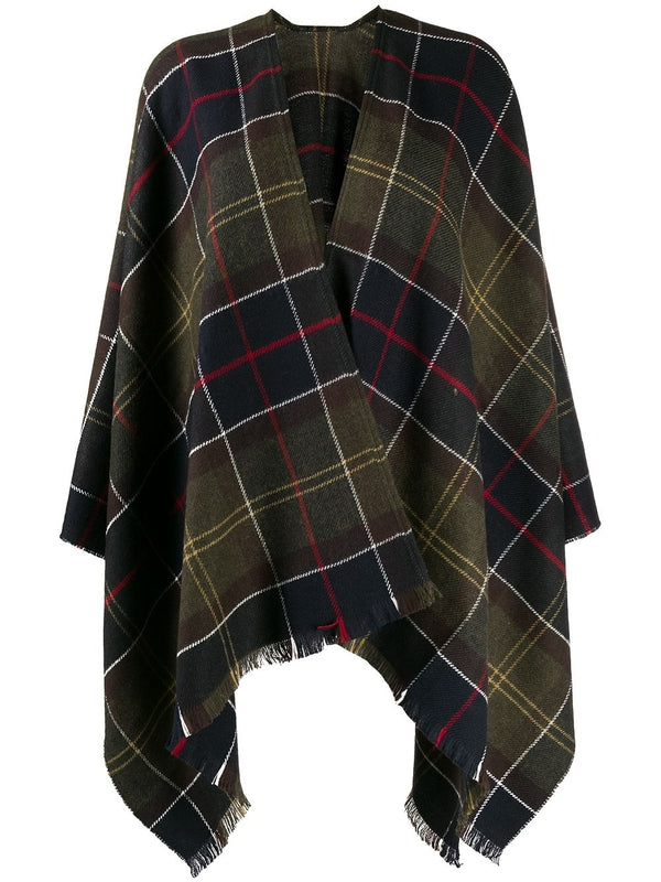 Barbour Green Checked Cape