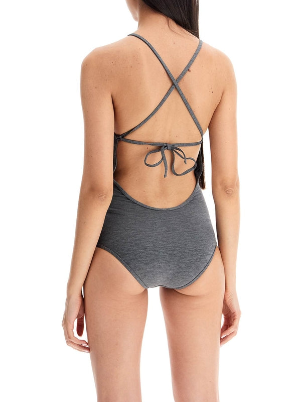 Backless Halterneck One-piece Swimsuit