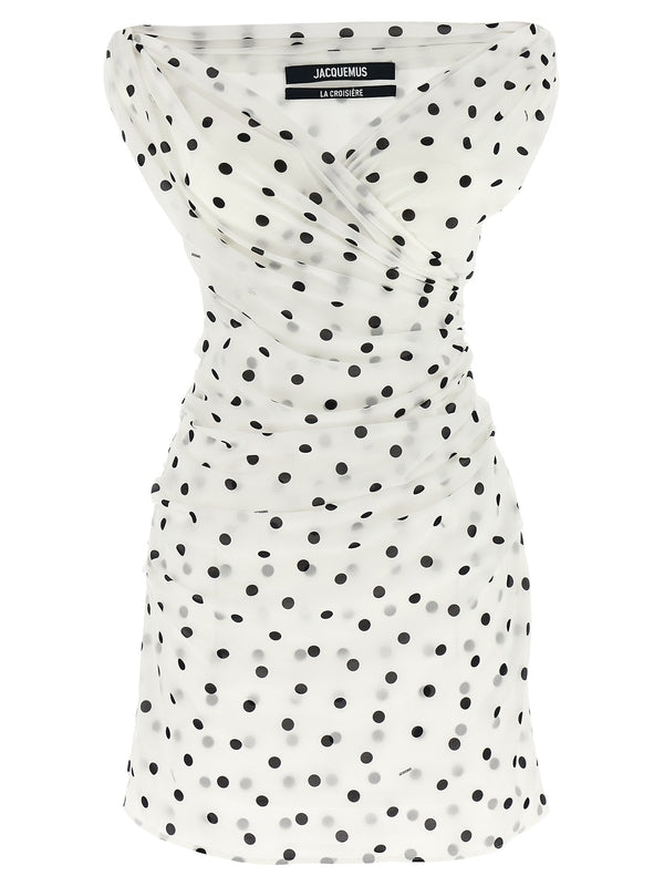 RITA Dot Pattern Mini Dress