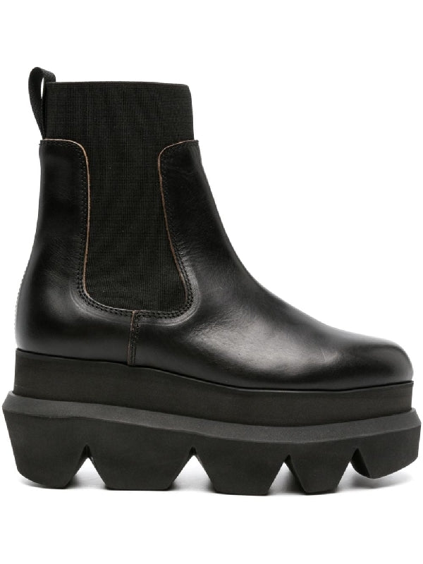 Round Toe Platform Chelsea Boots