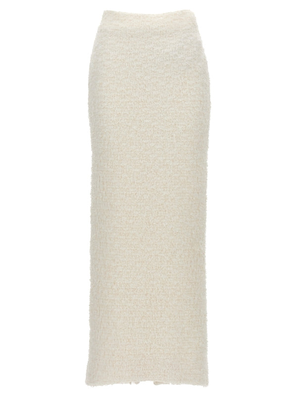 Tweed Back Slit Skirt