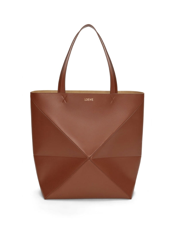 Puzzle Fold Leather XL Tote Bag