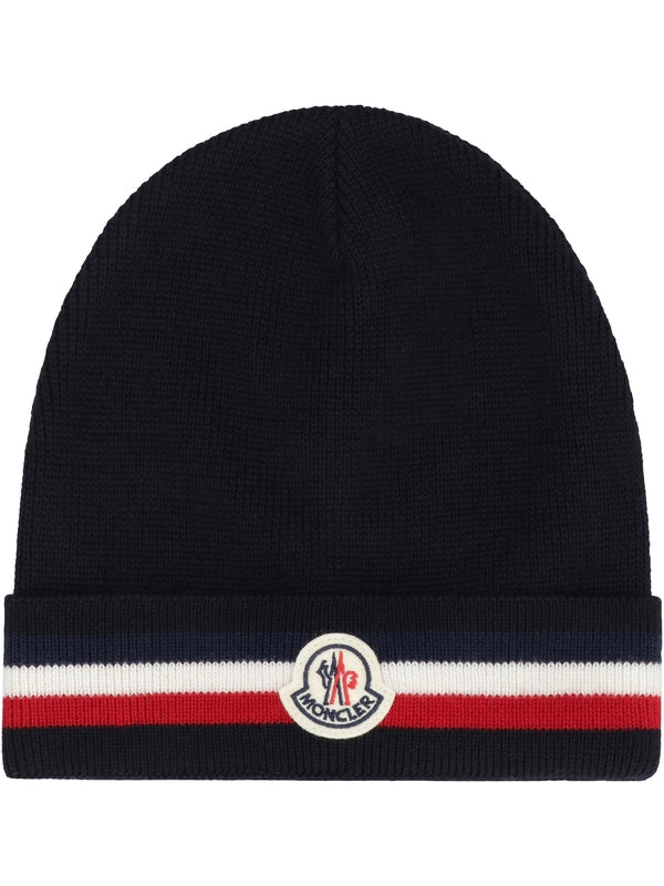 Tricolor Logo Patch Wool Beanie