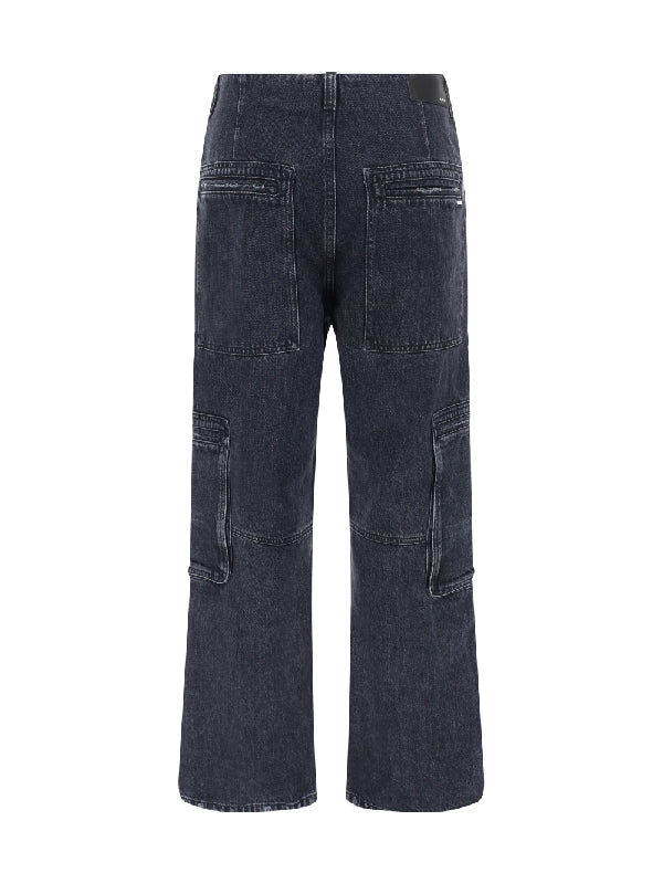 Wide Cargo Denim Pants