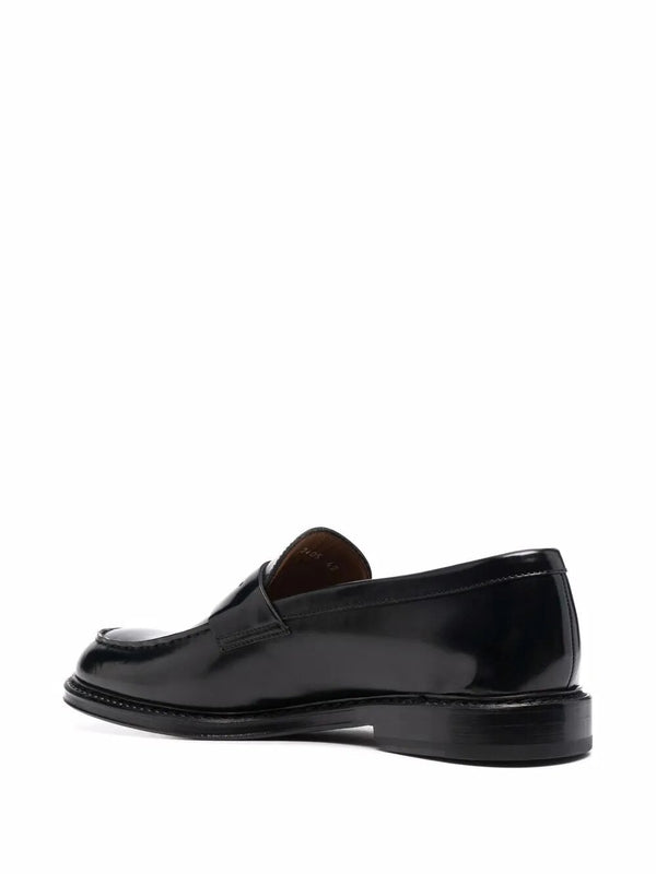 Black Penny Leather Loafers