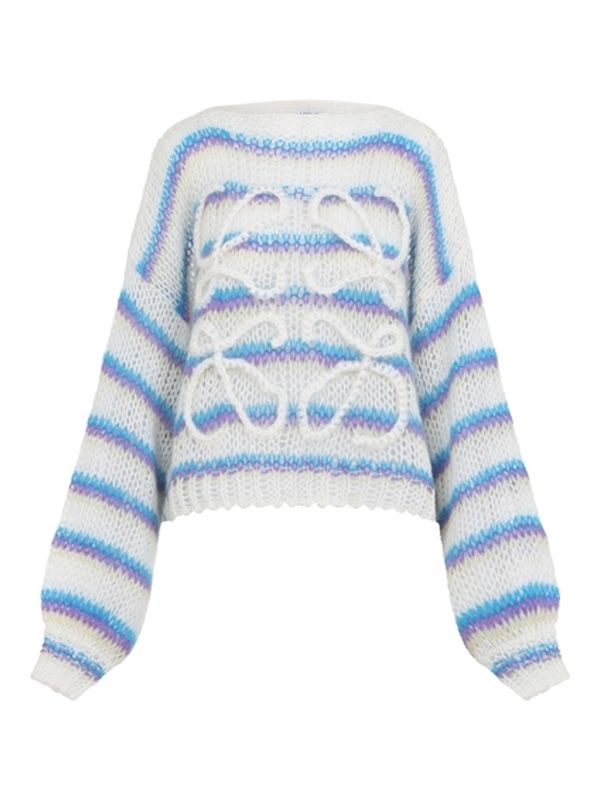 Anagram Stripe Mohair Blend Knit