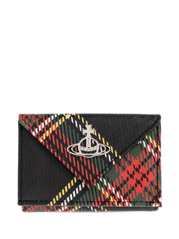 Vivienne Westwood Checked Black Wallets