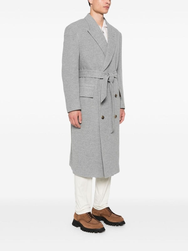 Wool Cashmere Belt Coat