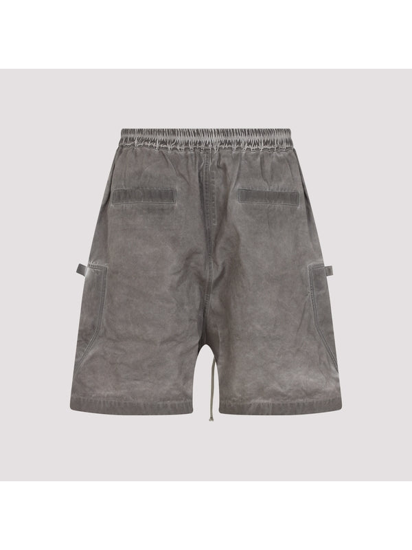 Bauhaus Zipper Detail Cotton Shorts