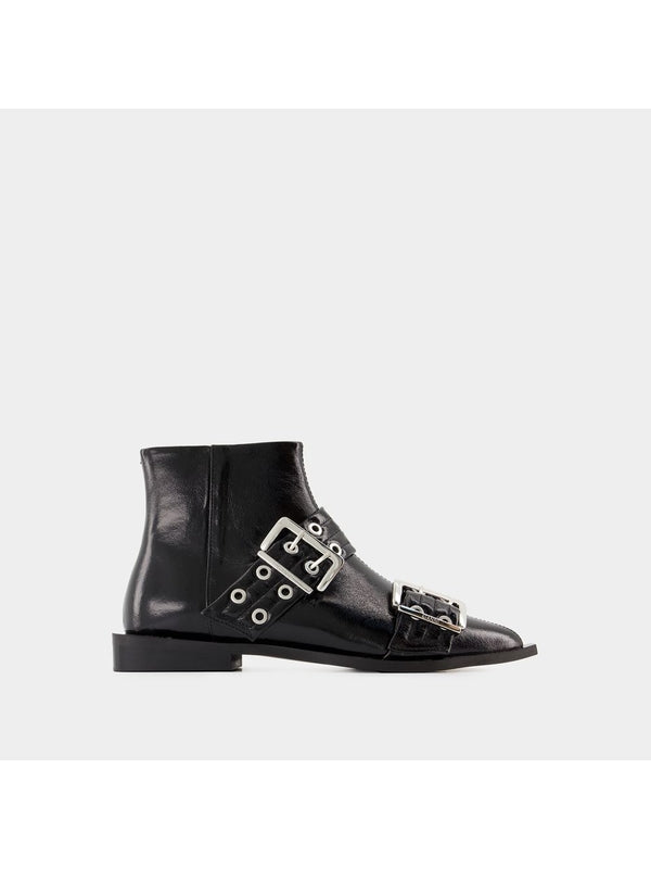 GANNI - Buckle Ankle Boots - Jente