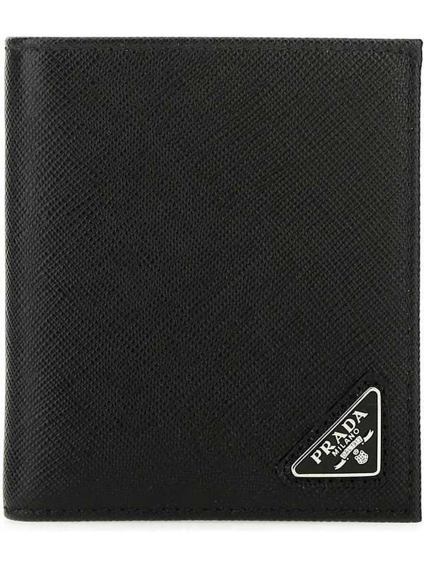 Triangle Logo Saffiano Bi-Fold
  Wallet