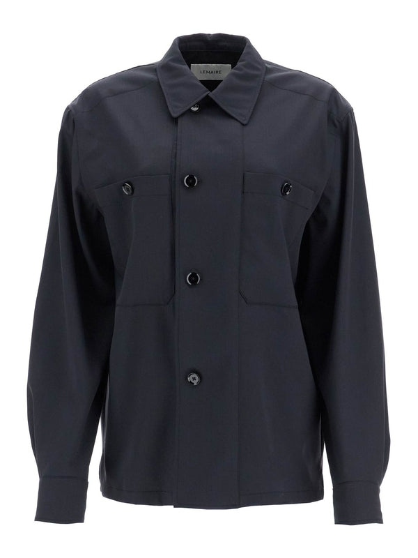 Chest Pocket Wool Over Shirt