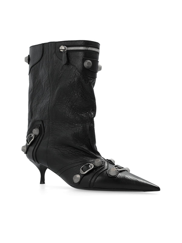 Cagol Wide Leather Ankle Boots