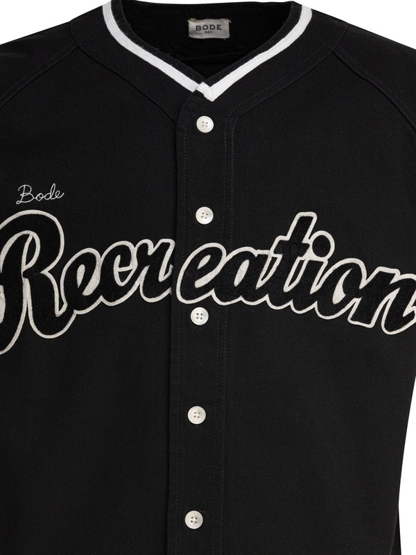 Logo Applique Cotton Short Sleeve Shirt