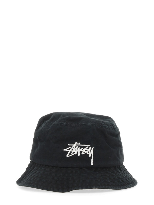 Logo Embroidered Cotton Bucket Hat