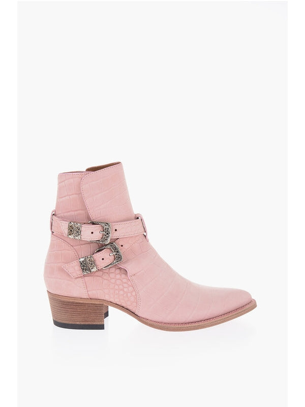 Amiri Pink Ankle Boots
