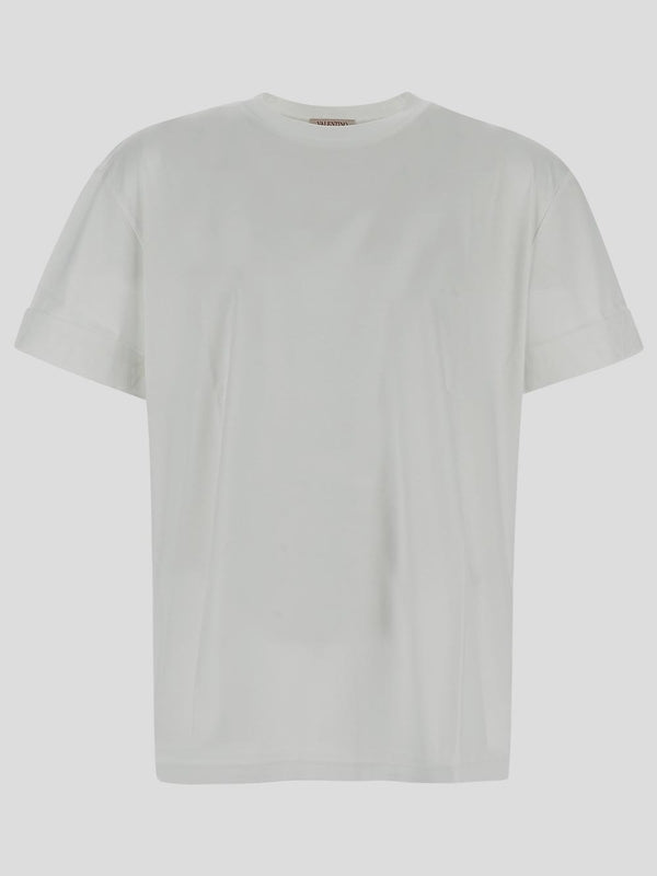 White Crewneck Cotton Short Sleeve T-shirt