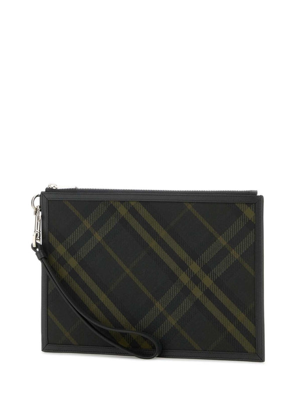 Check Pattern Clutch Bag