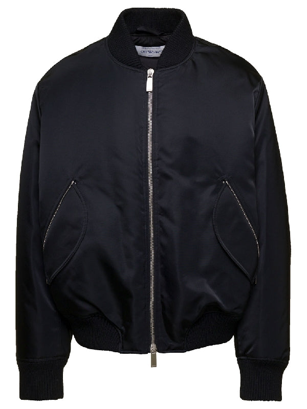 Arr Zipper Detail Bomber Jacket