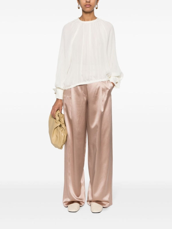 Fiesta Wide Satin Silk Pants