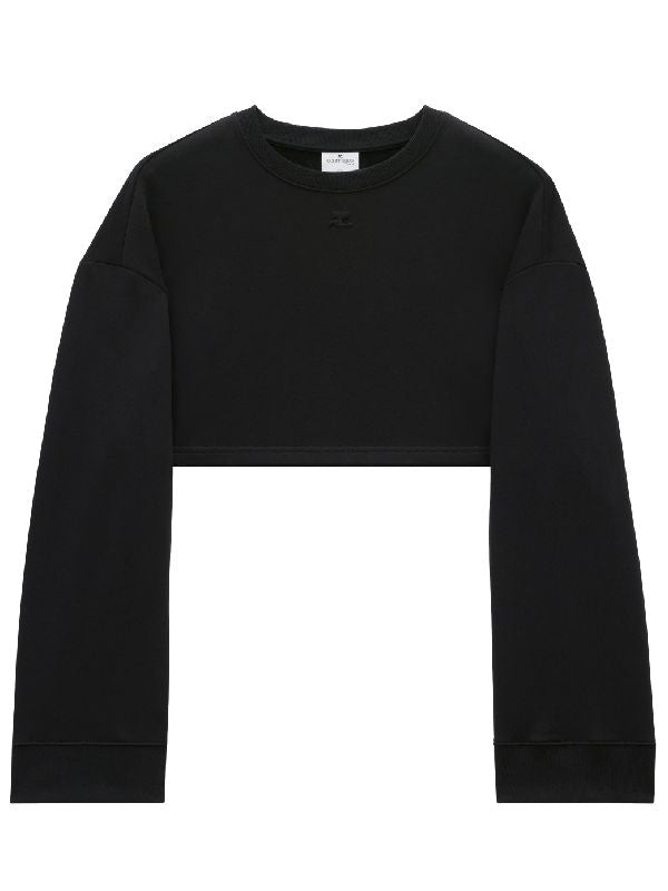 ロゴパッチ クロップド スウェットシャツ