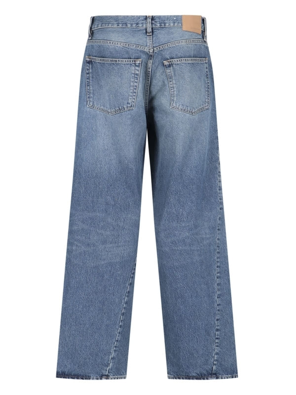 Wide Twist Denim Pants