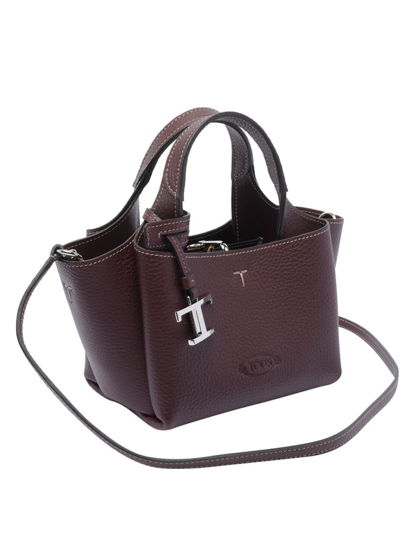Tod'S Burgundy Tote Bags