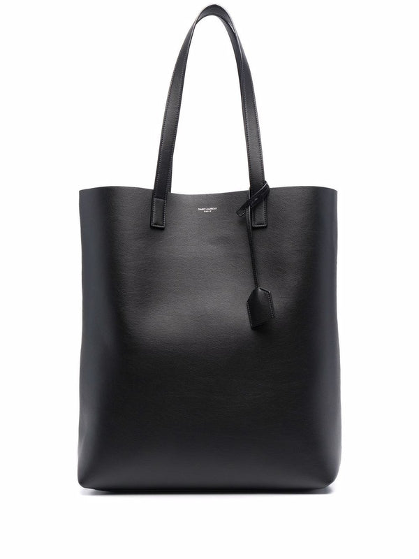 Bold Logo Leather Tote Bag